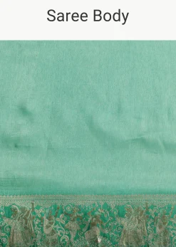 Rama Green Dola Silk Saree