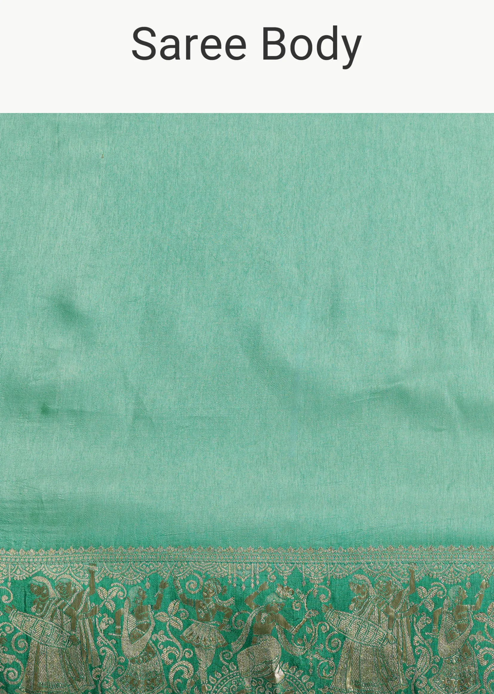 Rama Green Dola Silk Saree