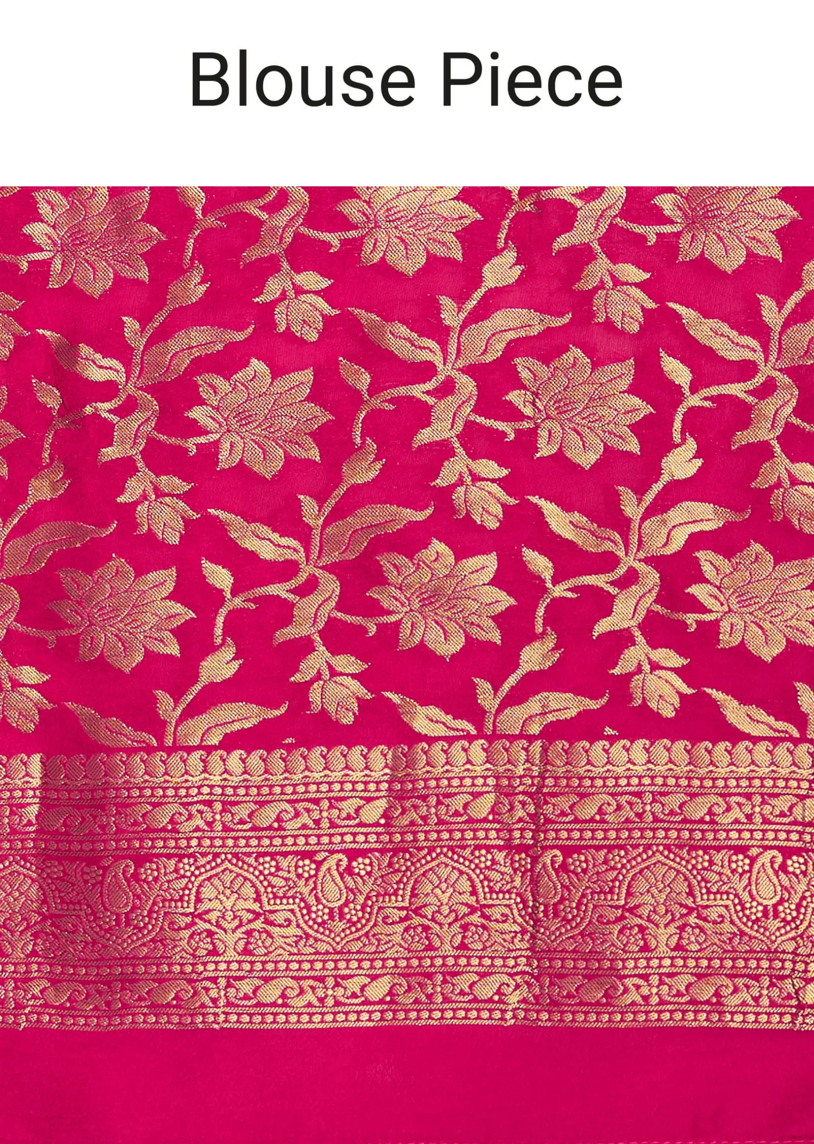 Rani Pink Tissue Silk Saree With Zari Border And Butti Work