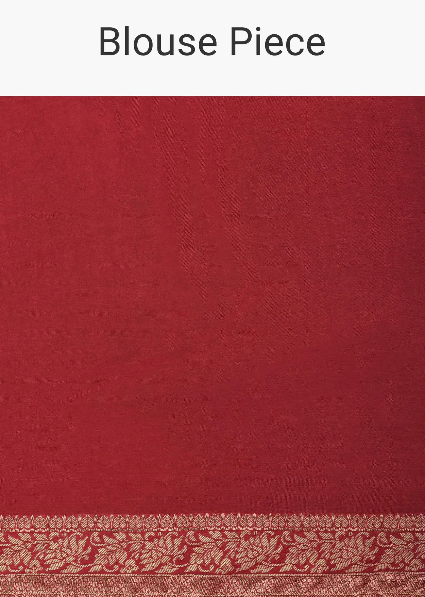 Red Bandhani Weave Saree In Silk With Unstitched Blouse Piece