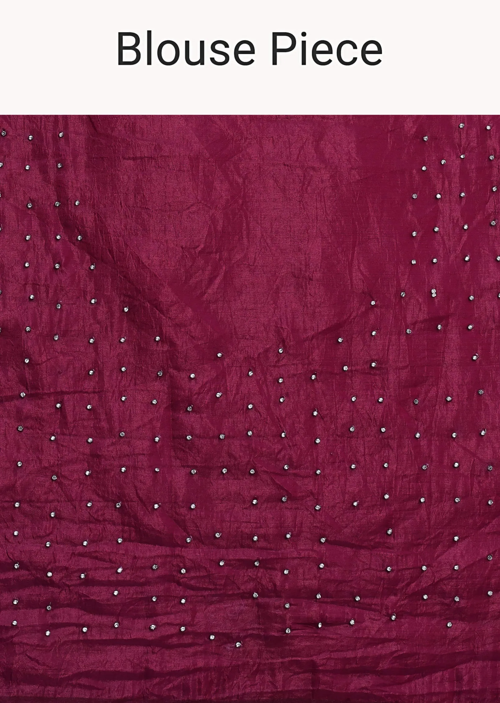 Red Chiffon Silk Saree With Cutdana Embellished