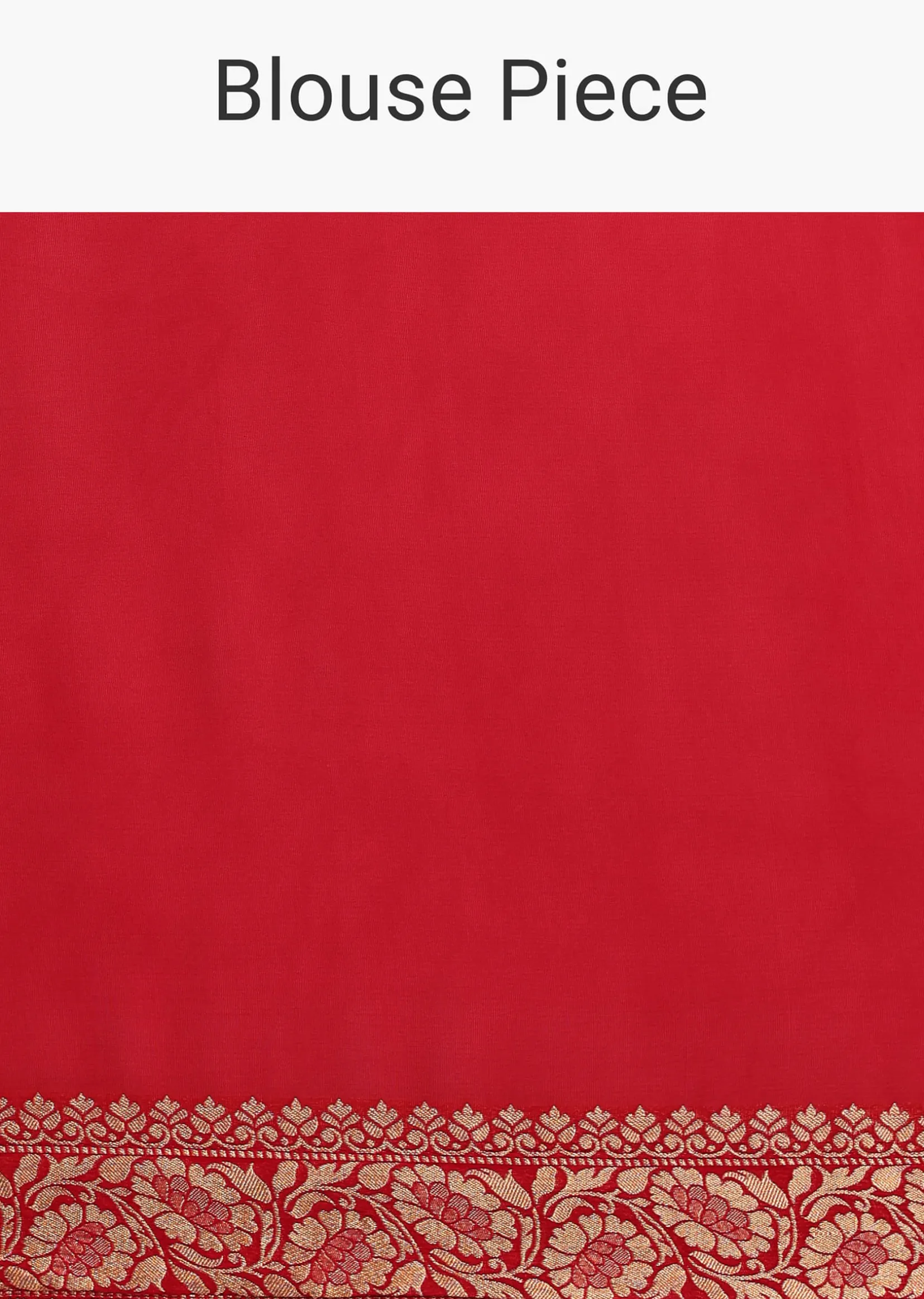 Red Woven Georgette Saree With Unstitched Blouse