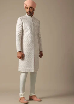 Regal Pink Grooms Sherwani Set