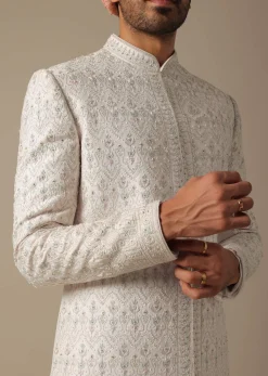 Regal Pink Grooms Sherwani Set