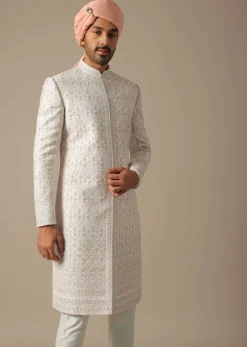 Regal Pink Grooms Sherwani Set