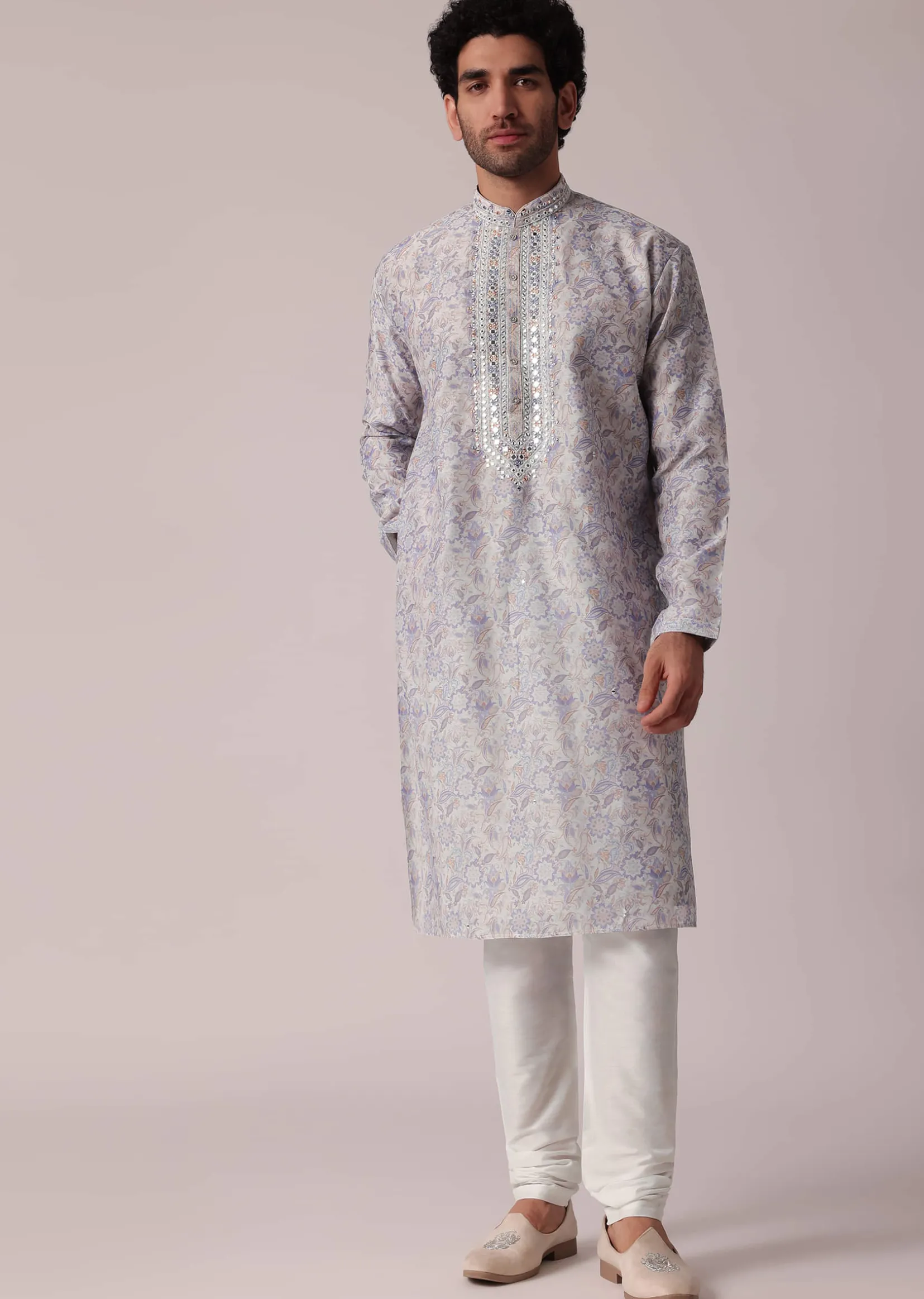 Regal Purple Kurta Set For Men
