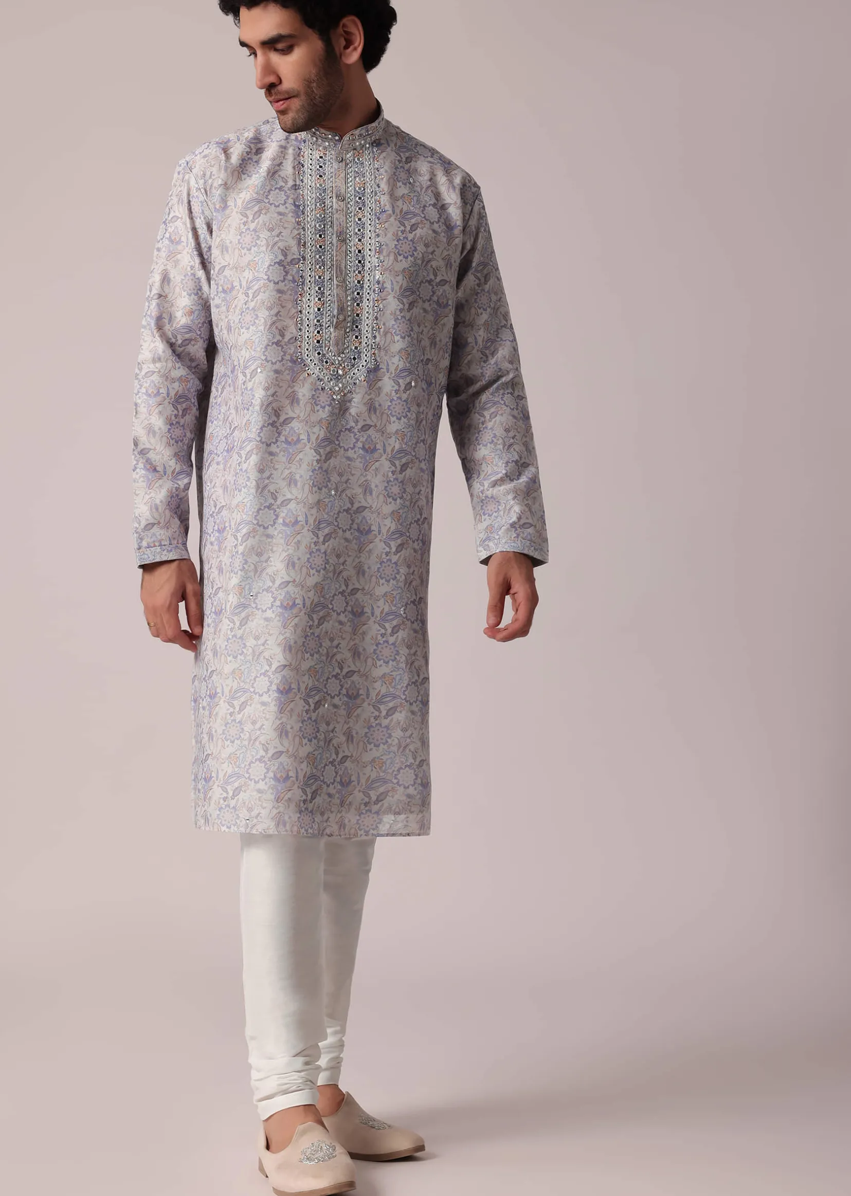 Regal Purple Kurta Set For Men