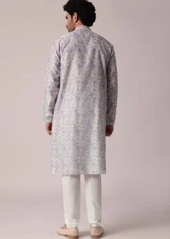 Regal Purple Kurta Set For Men