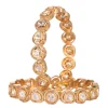 Rose Gold Kundan Polki Handcrafted Bangles