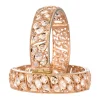 Rose Gold Polki Bangles In Mix Metal