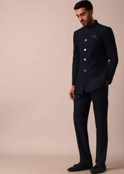 Royal Blue Bandhgala Jodhpuri Suit