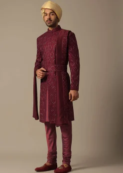 Royal Embroidered Grooms Sherwani Set