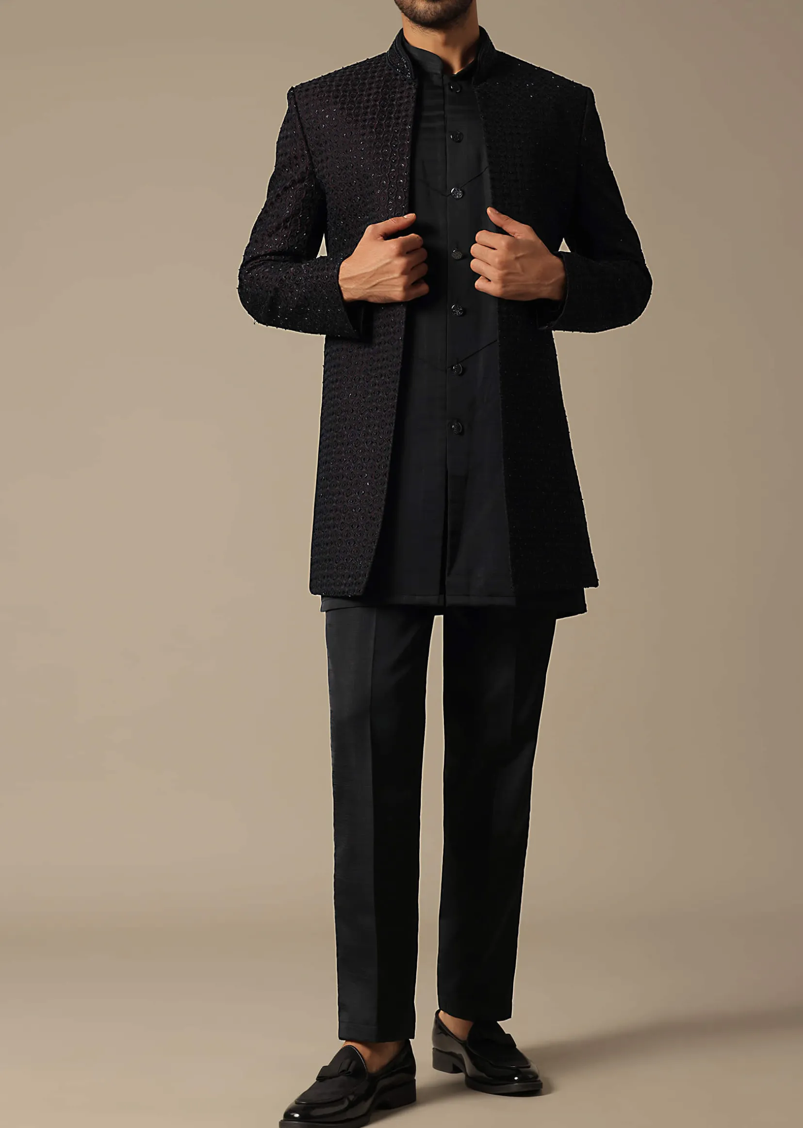 Royal Purple Radiance Sherwani Set