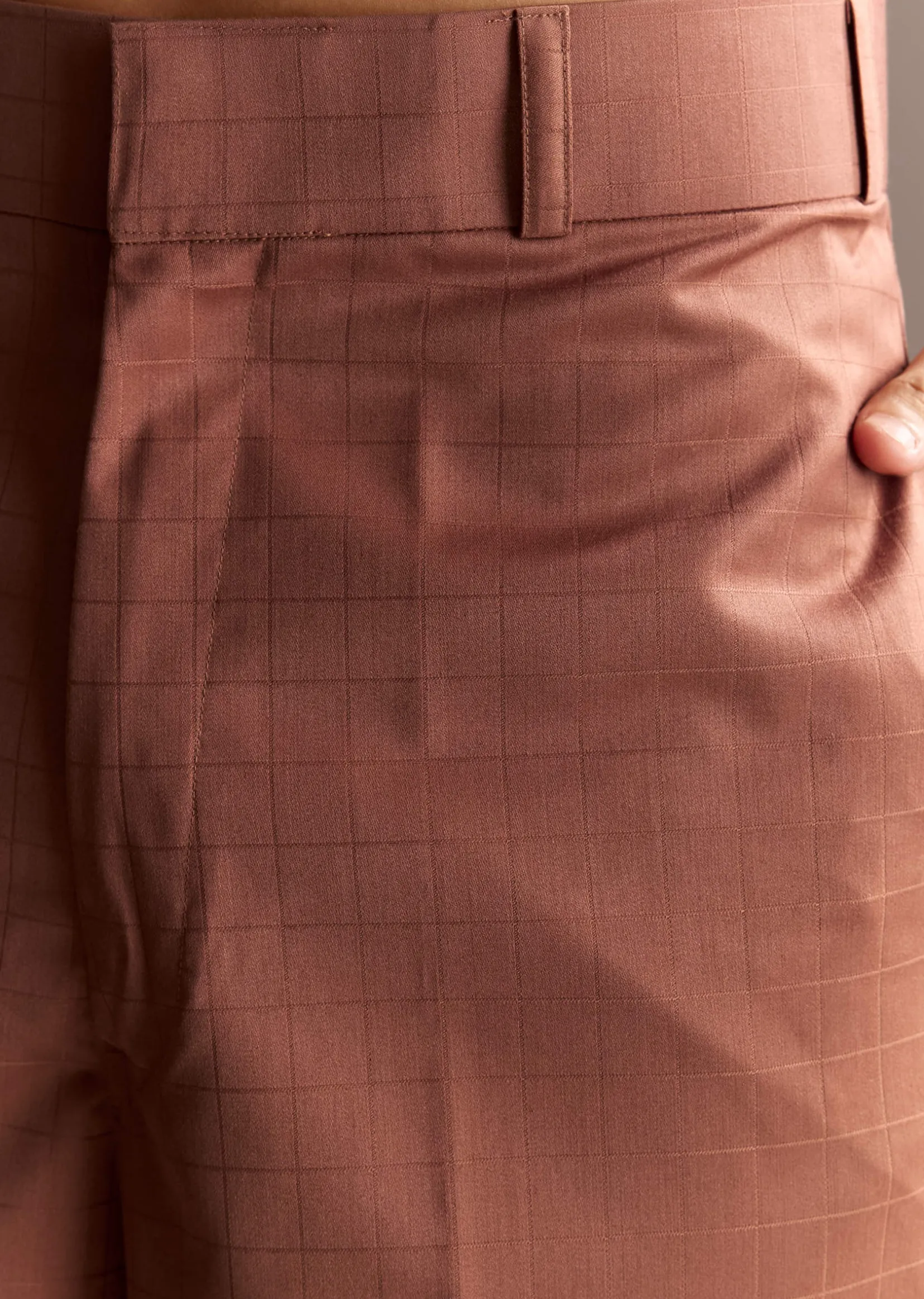 Rust Kurta Jacket Set With Palazzo Pants
