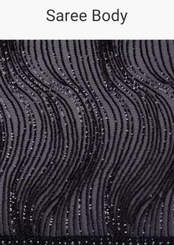 Shimmery Black Sequins Saree With An Embellished Border
