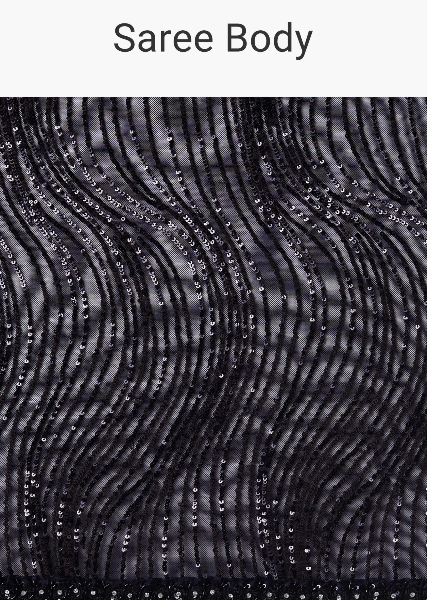 Shimmery Black Sequins Saree With An Embellished Border