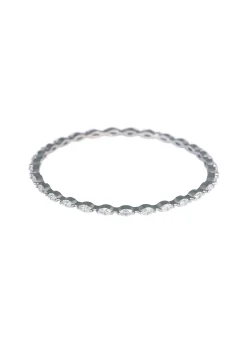 Silver Finish Linear Bangles Set of 4