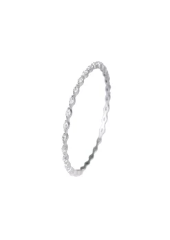 Silver Finish Linear Bangles Set of 4