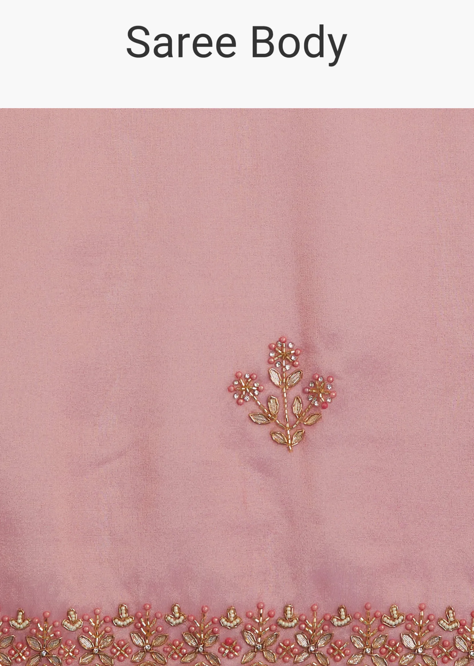 Soft Pink Organza Tissue Saree With Scallop Beaded Finish