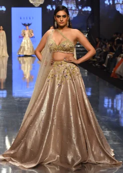 Tan Brown Festive Lehenga With Embroidery - NOOR 2022
