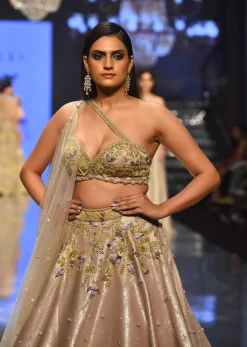 Tan Brown Festive Lehenga With Embroidery - NOOR 2022