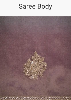 Triple Toned Tissue Sequins Saree