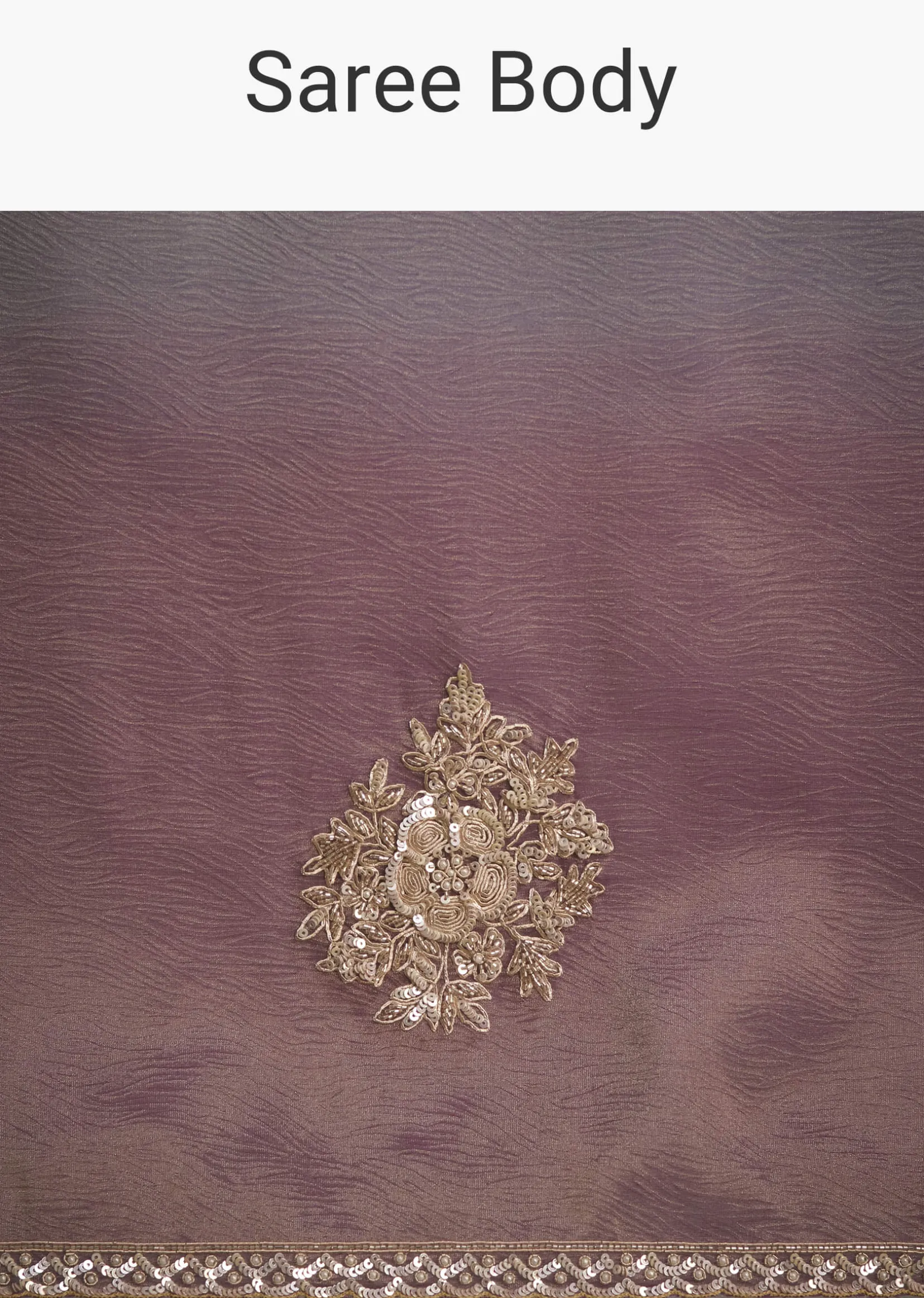 Triple Toned Tissue Sequins Saree