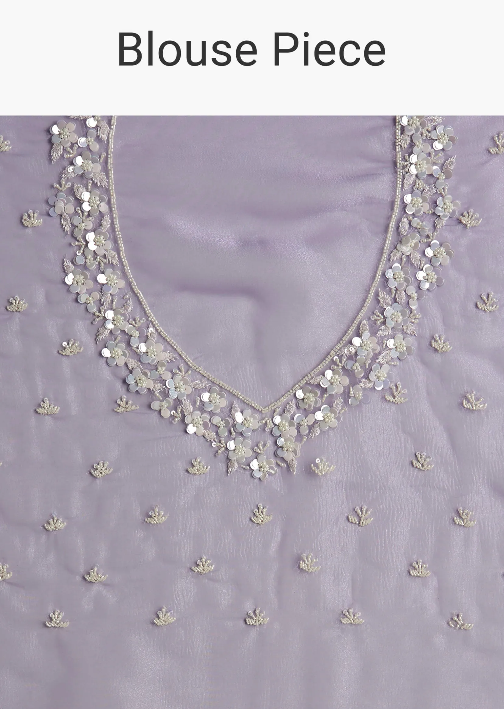Violet Tissue Saree With Floral Embroidery And Scallop Border