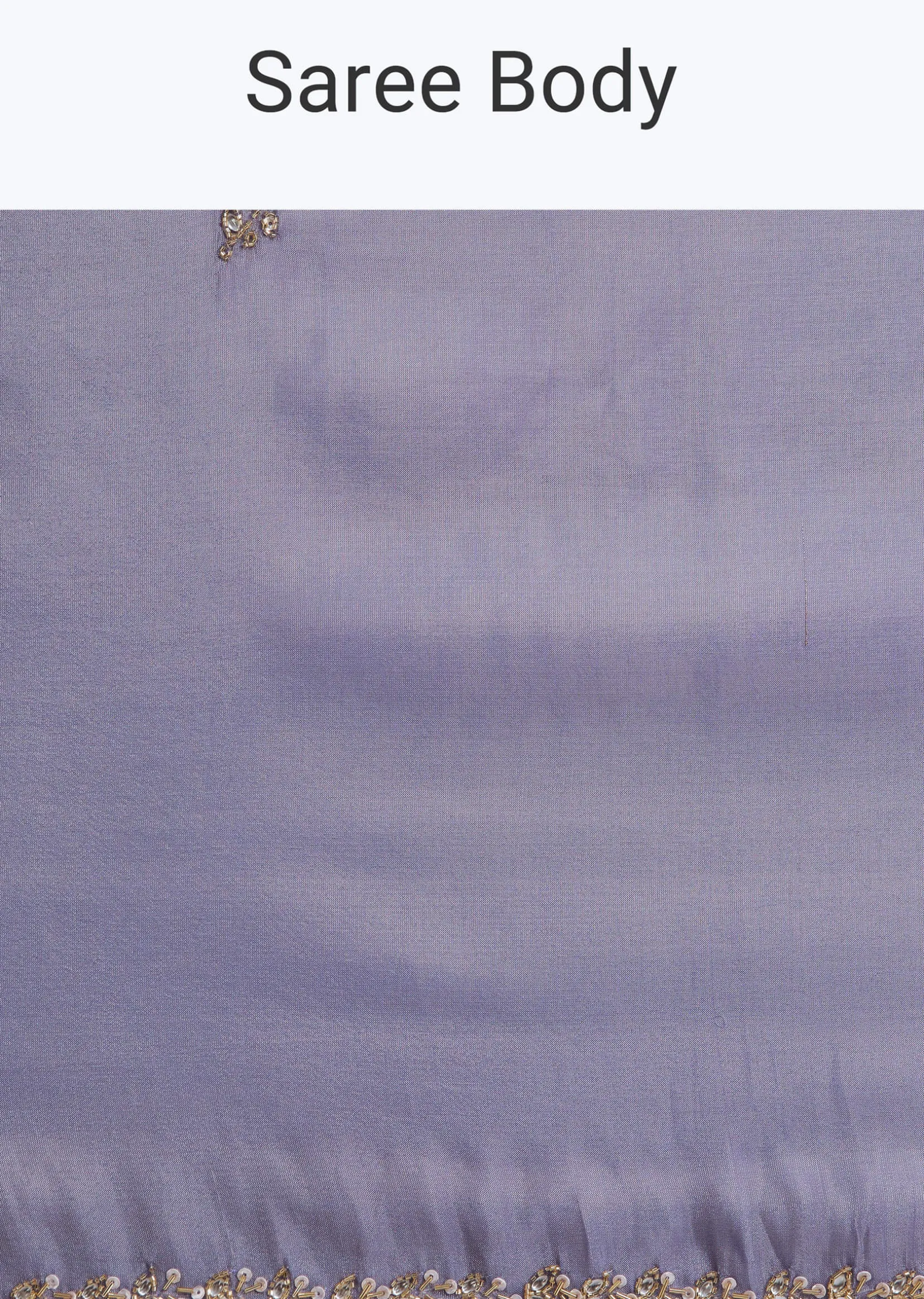 Violet Tissue Silk Saree With Cutdana And Sequin Embroidered Border