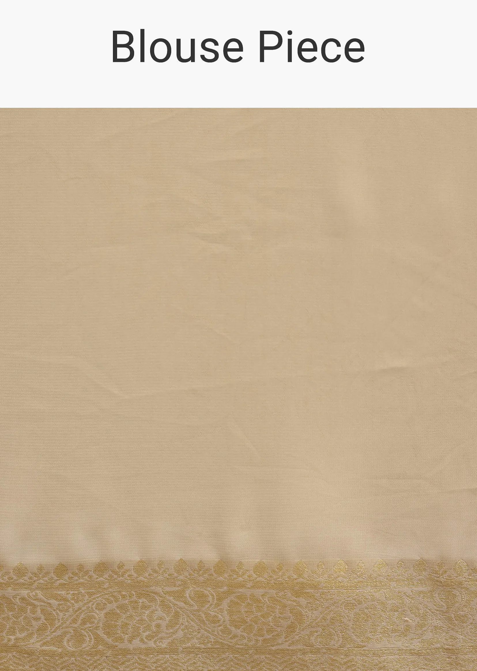 White Banarasi Khaddi Saree With Unstitched Blouse Fabric