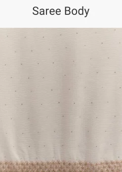 White Crushed Tissue Cutdana Embroidered Saree
