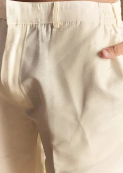 White Linen Jacket and Shirt With Multicolor Kantha Detailing