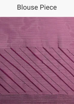 Wine Glass Tissue Saree In Swarovski With Unstitched Blouse