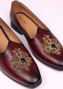 Wine Handwork Jutti For Men