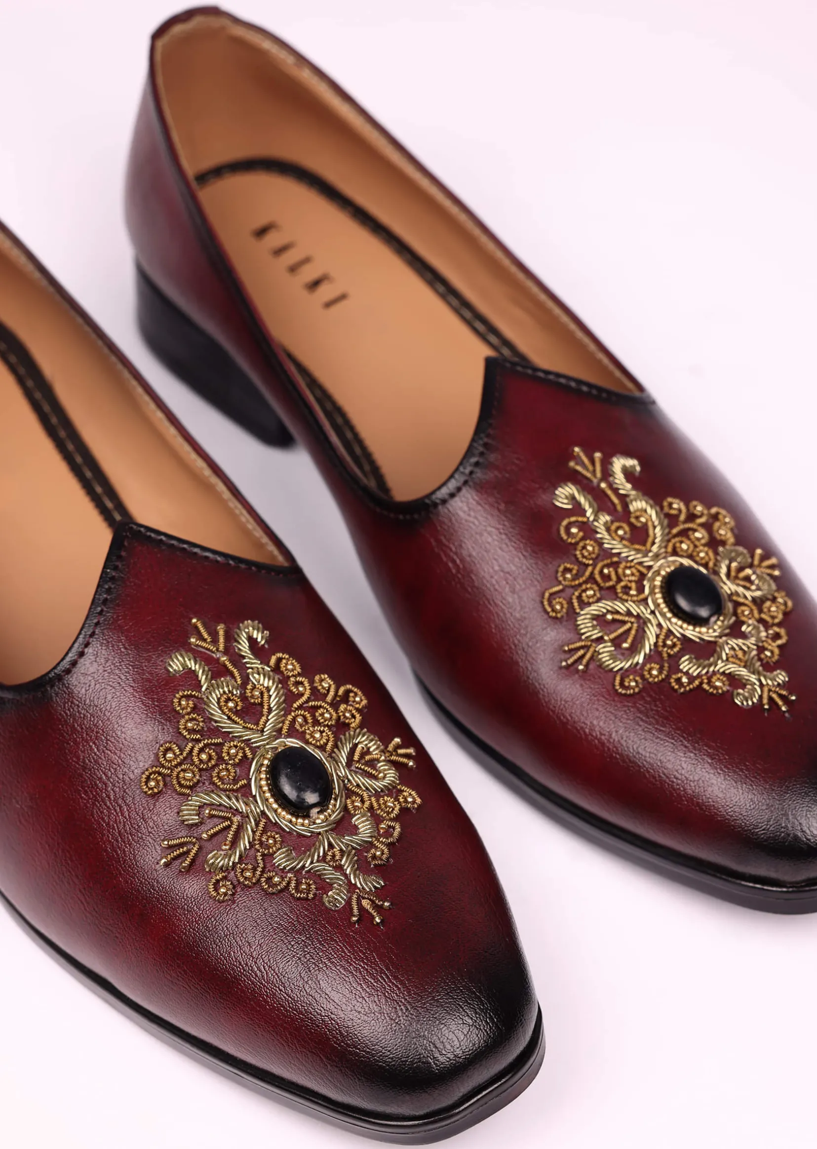 Wine Handwork Jutti For Men