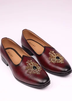 Wine Handwork Jutti For Men