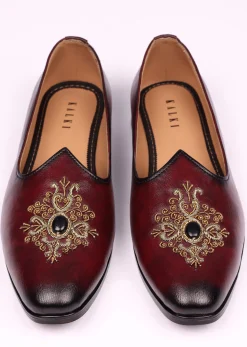 Wine Handwork Jutti For Men