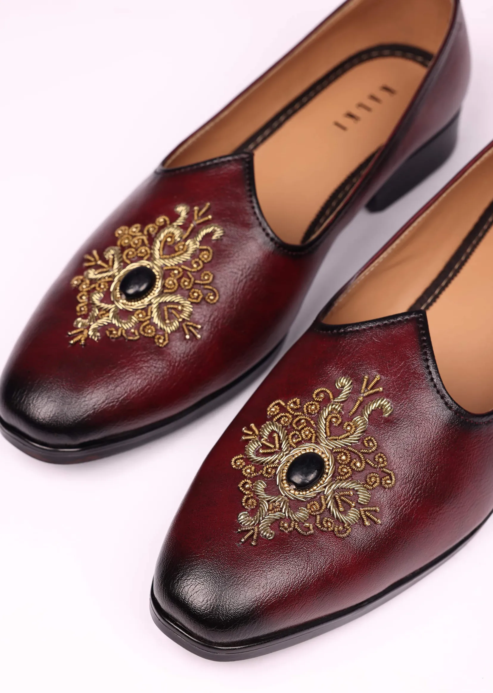 Wine Handwork Jutti For Men