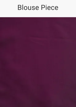 Wine Organza Saree With Lace Border And Unstitched Blouse Piece
