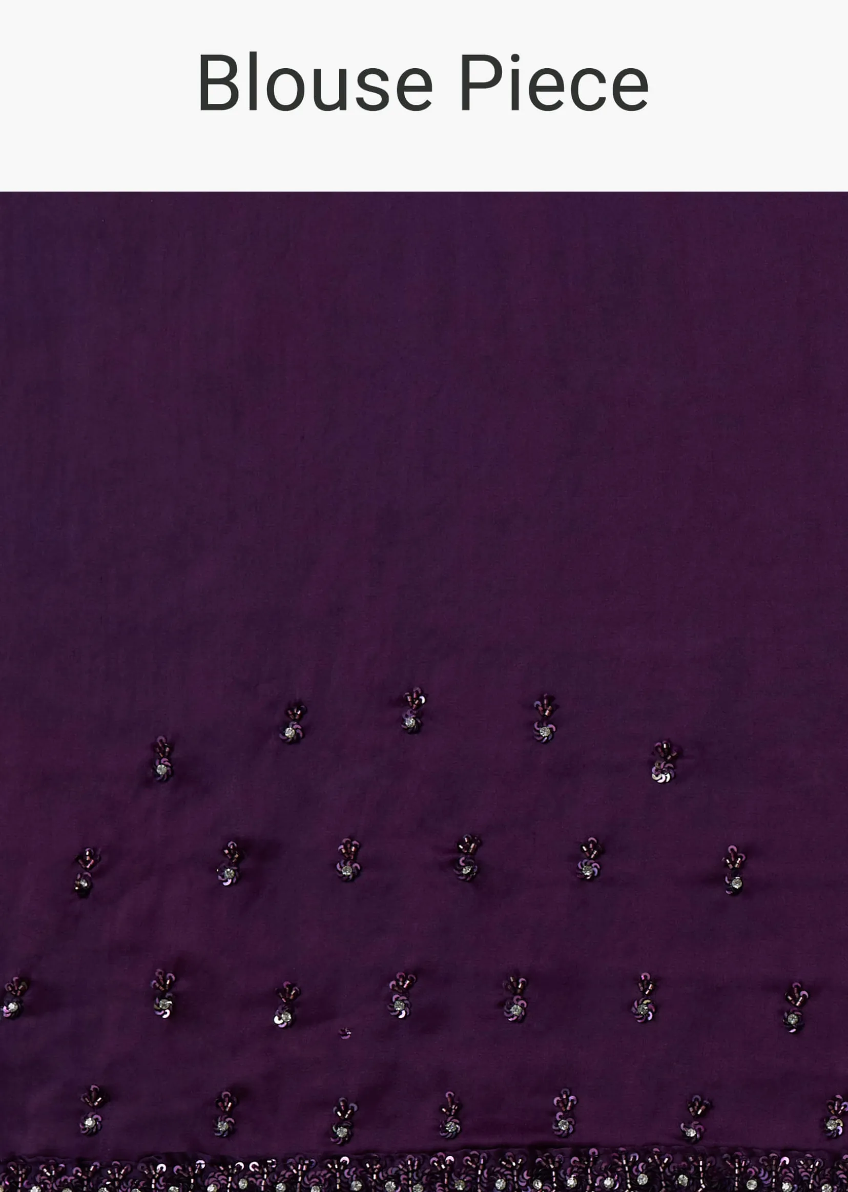 Wine Purple Sequins Saree With An Embellished Border