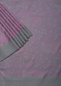 Wine South Resham Silk Saree With Woven Work And Unstitched Blouse Fabric
