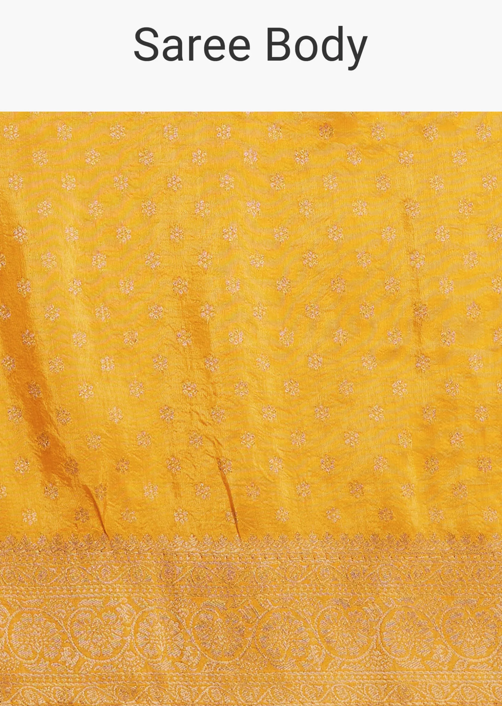 Yellow Dola Silk Saree With Butti Weave