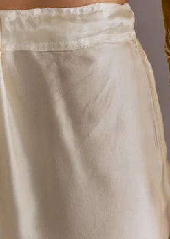 Yellow Embroidered Short Kurta With Silk Satin Dhoti
