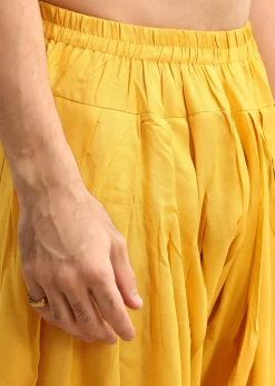 Yellow Gold Coin Work Kurta And Patiala Salwar Set